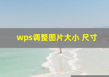 wps调整图片大小 尺寸